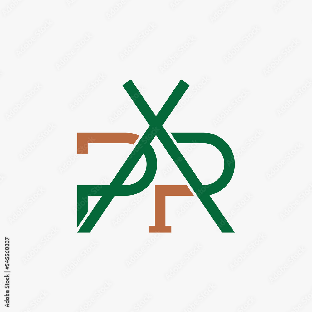Poster simple and unique letter or word par or apr font in creative connect image graphic icon logo design 