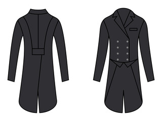 Equestrian show jacket set pictogram vector illustration.