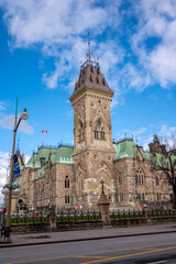 Fototapeta na wymiar East Block at Canada's Parliament in Ottawa.