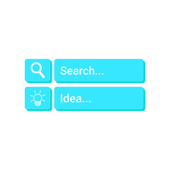 search button vector and idea button.