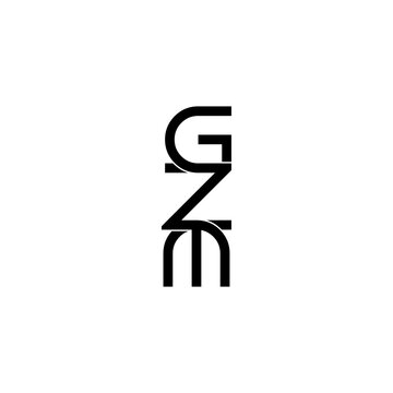 gzm letter initial monogram logo design