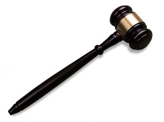 Classic Justice gavel isolated on white 