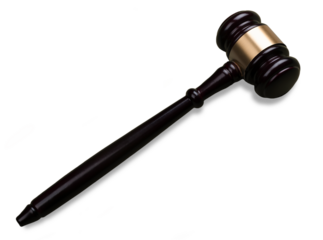 Classic Justice gavel isolated on white 