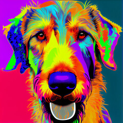Irish Wolfhound pop art