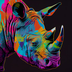 Rhinoceros Pop Art