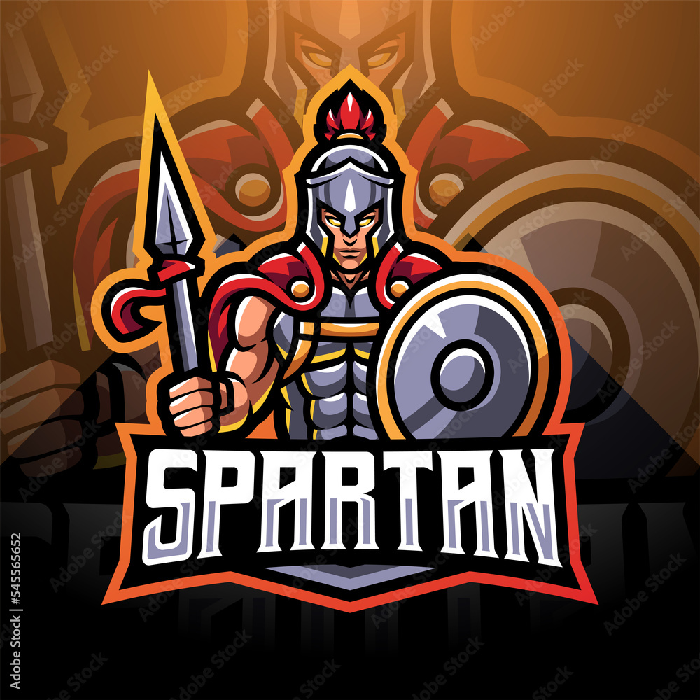 Wall mural Spartan esport mascot logo design