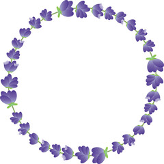 Fototapeta na wymiar lavender flower wreath