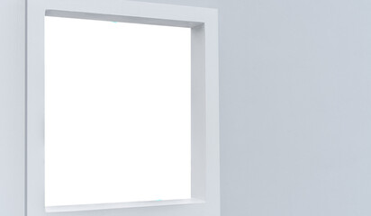 white window frame on wall