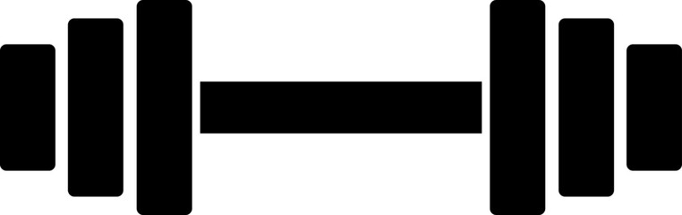 Dumbbell line icon, weights vector logo isolated on white background.eps