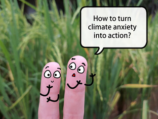 Finger art about climate anxiety