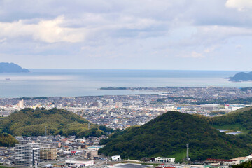 Obraz premium 火の山からの眺望（山口県・下関市）