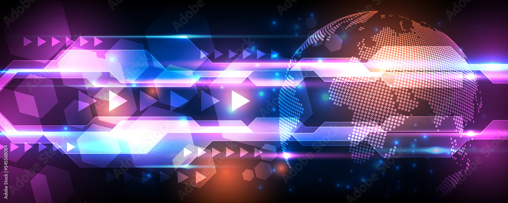 Poster abstract background and speed of the future digital technology world