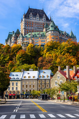the emblem of the old city of Quebec, the Château Frontenac