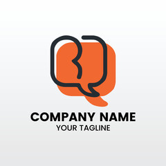 inspiring minimalist talk social media logo template