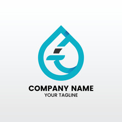 inspiring minimalist water energy logo template