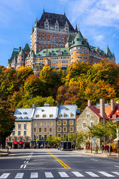 the emblem of the old city of Quebec, the Ch&acirc;teau Frontenac