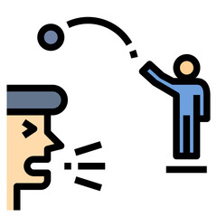 bully filled outline style icon