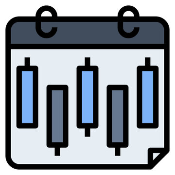 Calendar Filled Outline Style Icon