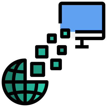 datafication filled outline style icon