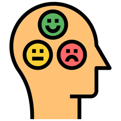emotion filled outline style icon