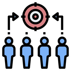 focus filled outline style icon