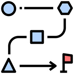 method filled outline style icon