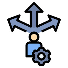 opportunity filled outline style icon