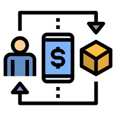 product filled outline style icon