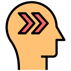 progress filled outline style icon