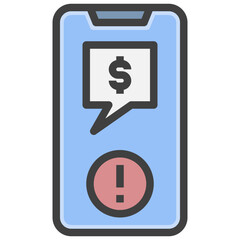 scam filled outline style icon