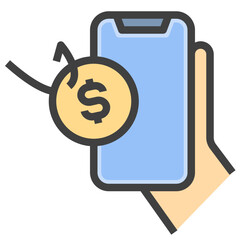 scam filled outline style icon