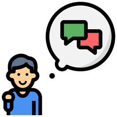 translator filled outline style icon