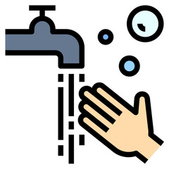 washing filled outline style icon