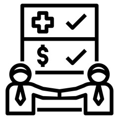 agreement outline style icon