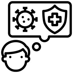 Obraz premium awareness outline style icon