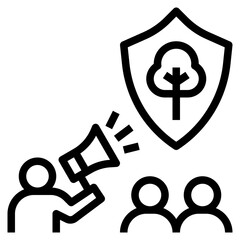Obraz premium campaign outline style icon