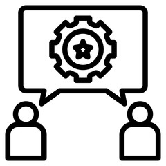 communication outline style icon
