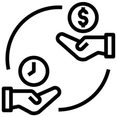 credit outline style icon