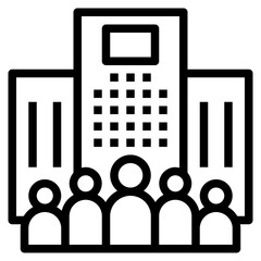 enterprise outline style icon