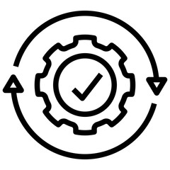 execution outline style icon