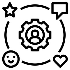 feedback outline style icon