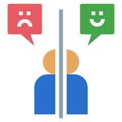 attitude flat style icon