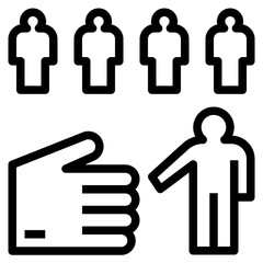 friendly outline style icon