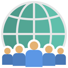 community flat style icon