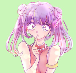 チャイナ服を着た中国人イメージの女性