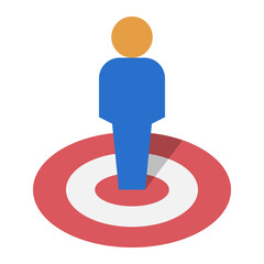 customer target flat style icon
