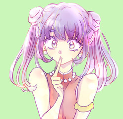 チャイナ服を着た中国人イメージの女性