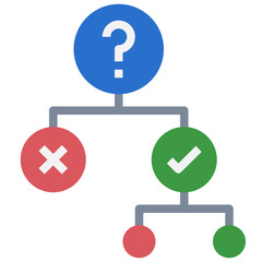 decision flat style icon
