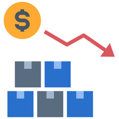 deflation flat style icon