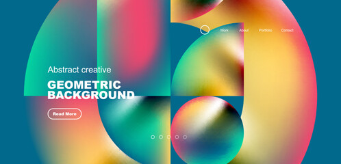 Abstract circles and round elements geometric background. Vector illustration for wallpaper, banner, background, leaflet, catalog, cover, flyer